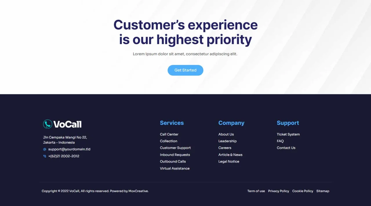 VoCall - Call Center & Telemarketing Elementor Template Kit — screenshot 5