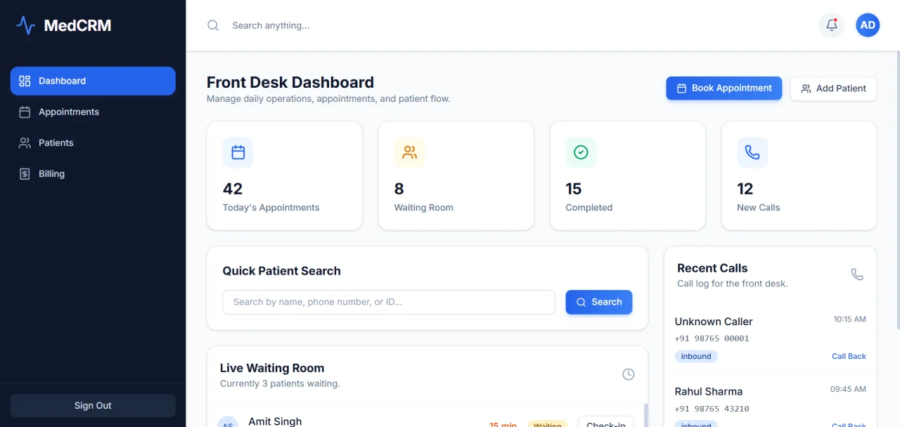 MedCRM — screenshot 1