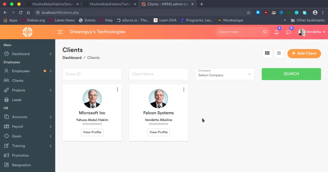 Dreamguys Technologies HRMS System — screenshot 2