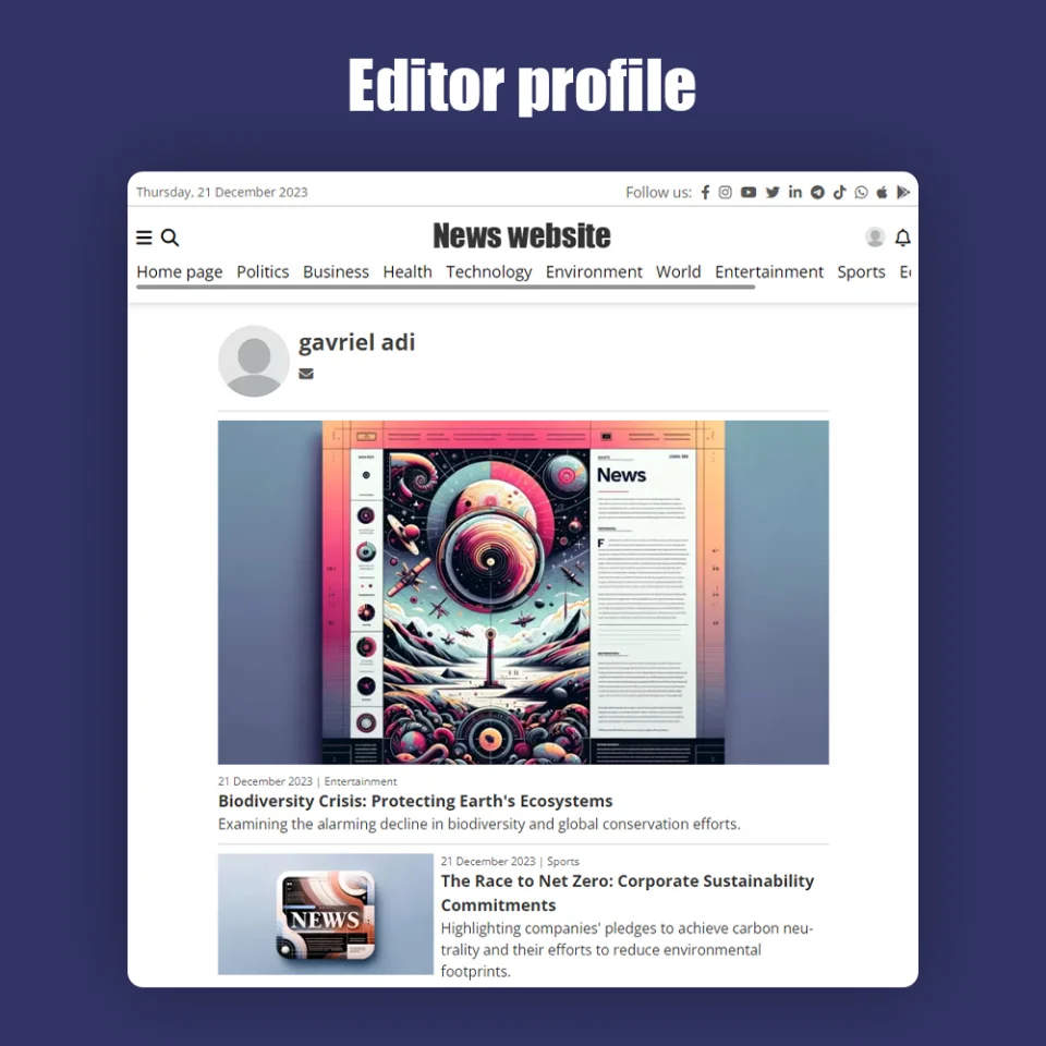 News Site with PHP with CMS — screenshot 4