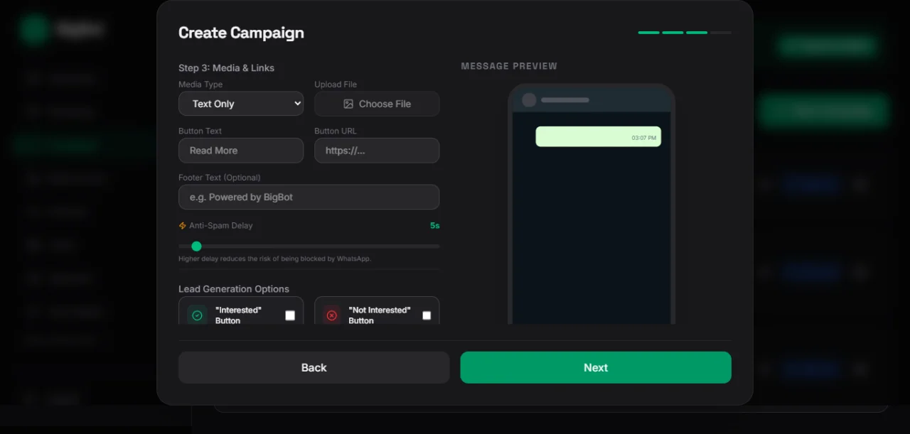 BigBot WhatsApp Email Marketing SaaS Script Code — screenshot 2