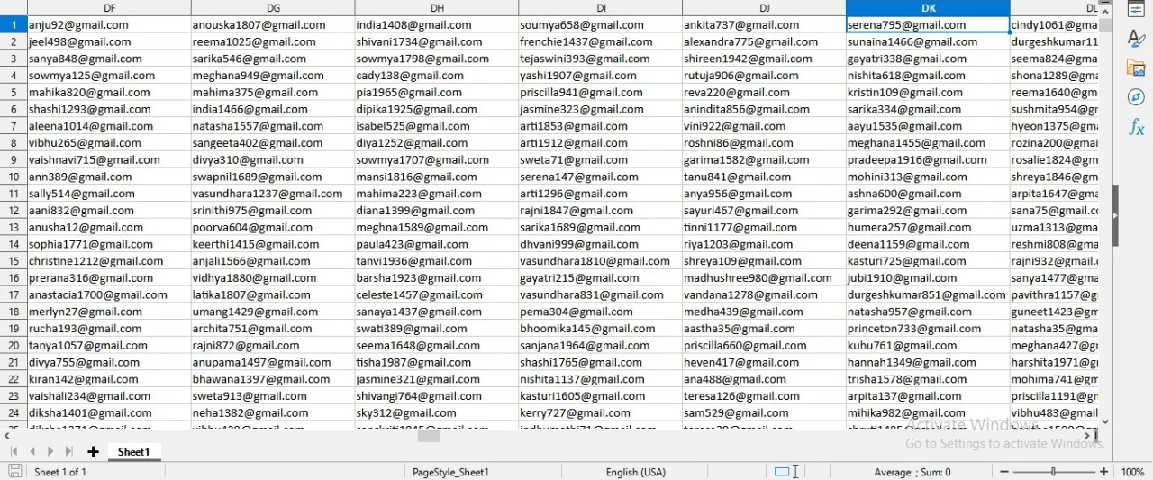 India Verified Email List — screenshot 1