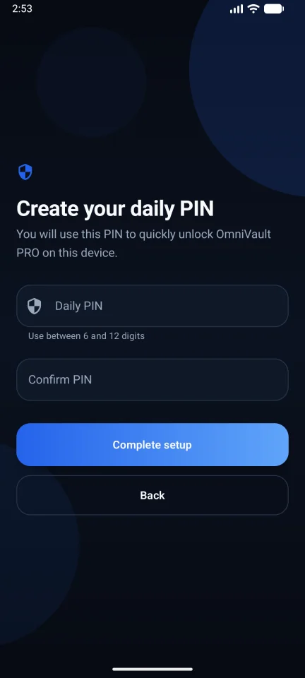 OmniVault Pro – Secure Offline Vault & Password Manager Android Source Code — screenshot 2
