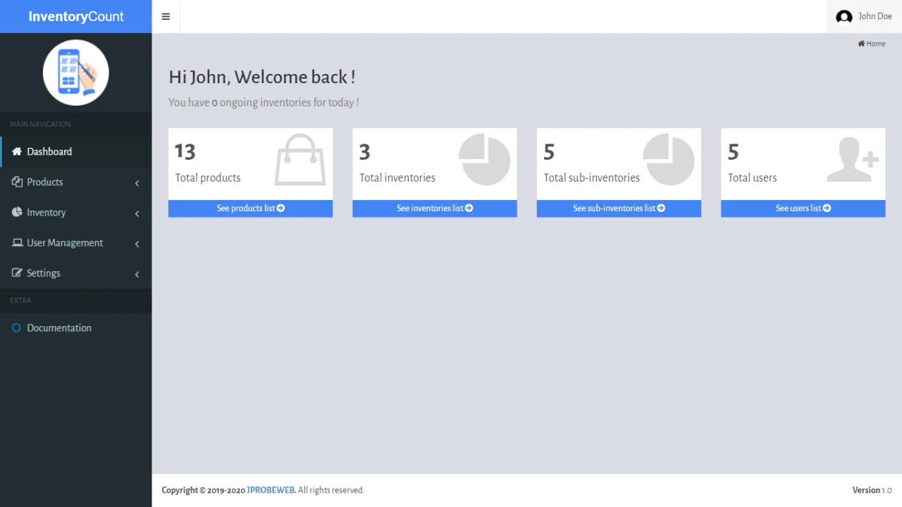 InventoryCount - Complete Physical Inventory Count Management System — screenshot 1
