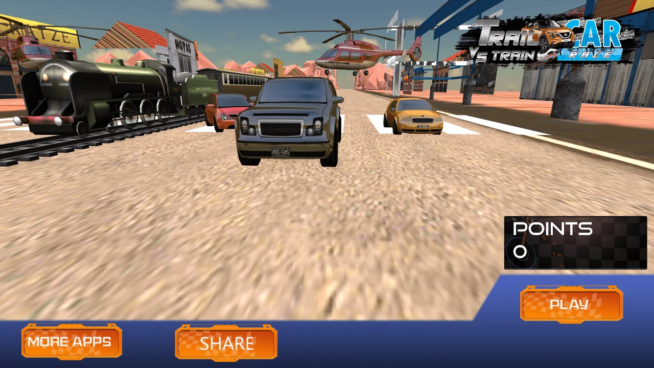 Train vs Super Car Racing 64 Bit Source Code 2020 — screenshot 4