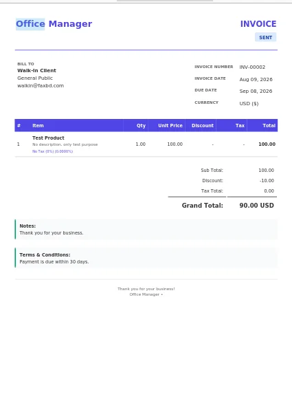 OpsHub - Office Manager with Invoicing, HR & Client Portal Suite — screenshot 4