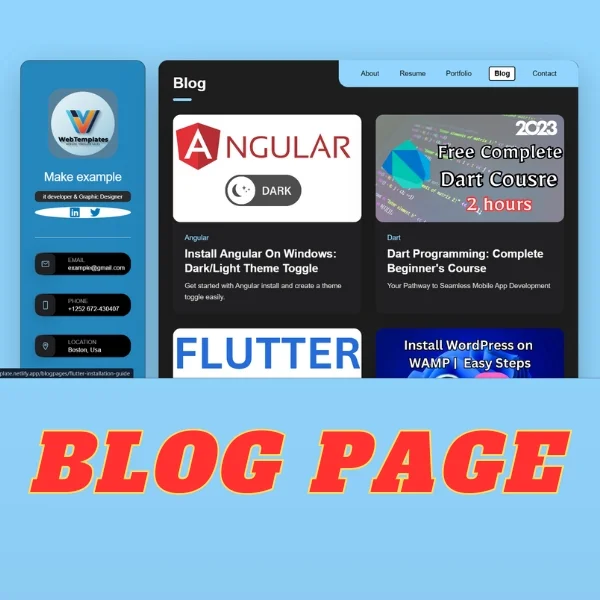 Responsive Single Page Portfolio Website Template | HTML, CSS, JavaScript, PHP — screenshot 4