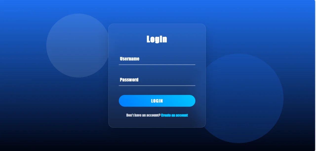Modern Glassmorphism Login — screenshot 1