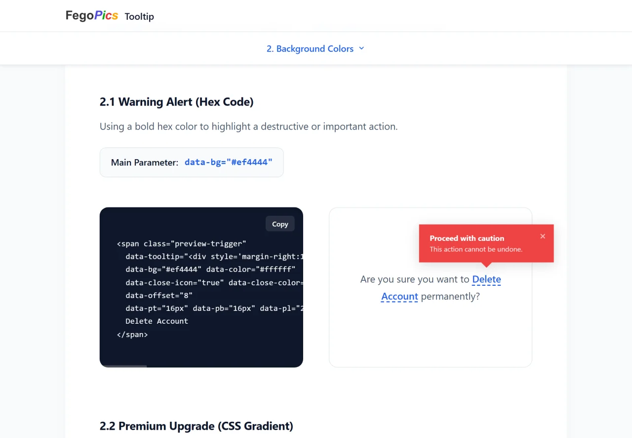 Fegopics Tooltip - Instant Tooltip Creator — screenshot 4