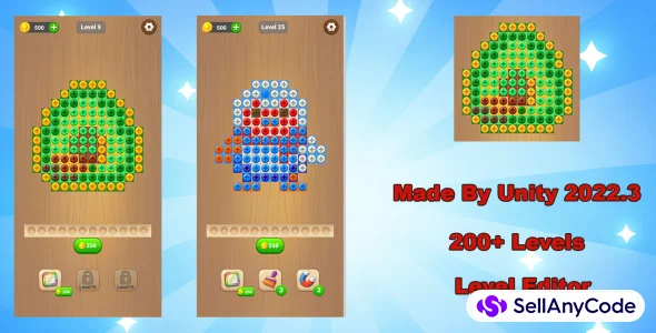 Screw Sort Puzzle - 200 Levels and Editor Unity