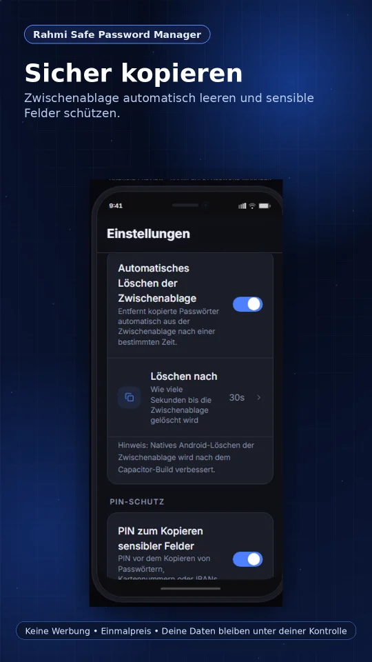 Rahmi Safe - Android Password Manager Source Code — screenshot 2