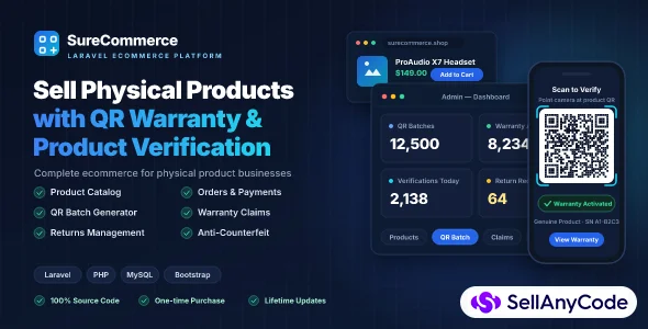 SureCommerce - eCommerce Platform & QR Warranty System