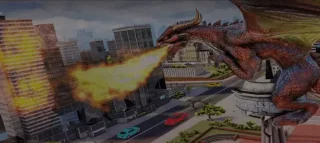 Flying Dragon City Attack: Dragon Simulator