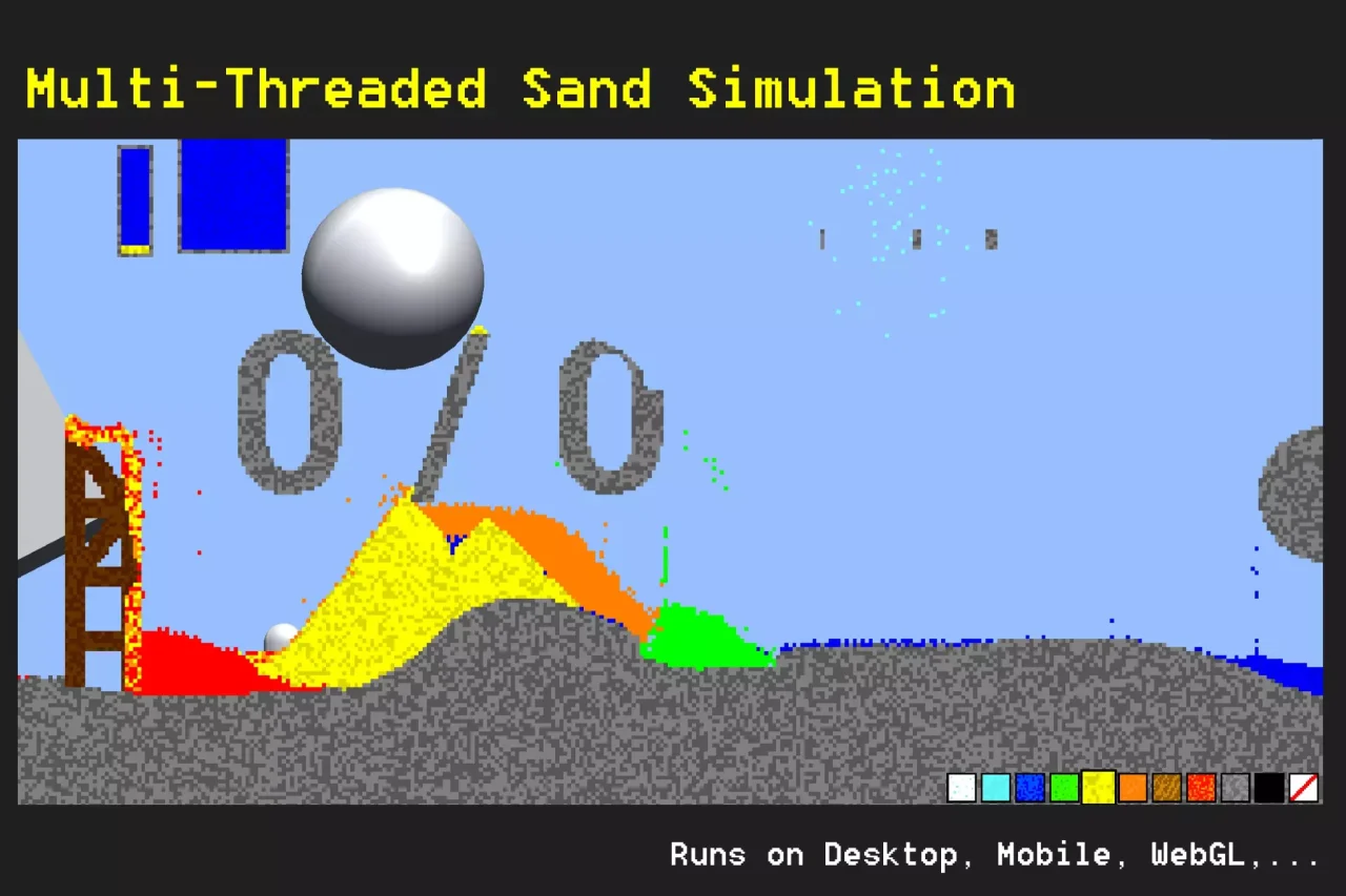Falling Sand Game Template - Pixel Simulation — screenshot 1