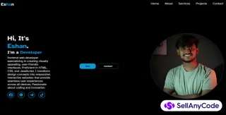 Portfolio in Dark Theme HTML, CSS, JS.