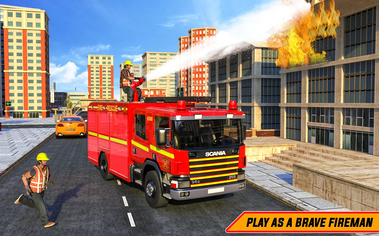 American Fire Fighter Truck: City Emergency Rescue — screenshot 1