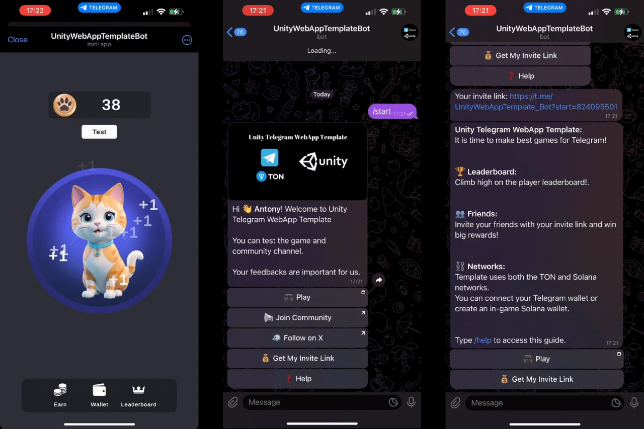Telegram WebApp Template Unity — screenshot 5