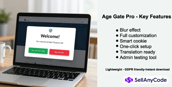 Age Gate Pro Age Verification with Blur