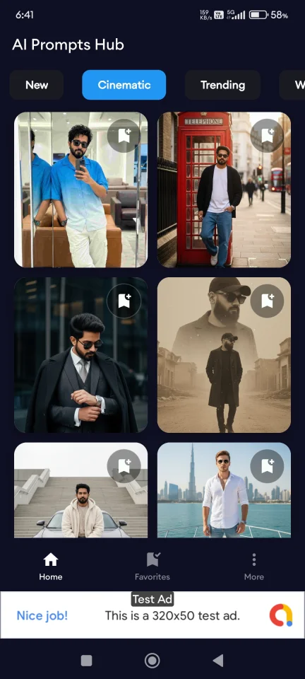 AI Prompts Hub with AdMob Facebook Ads Android — screenshot 1