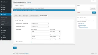 Contact Form 7 Google Spreadsheet Addon