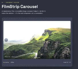 JavaScript Film Reel Carousel