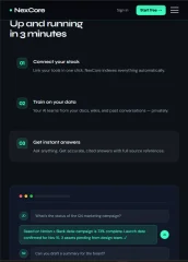 NexCore AI Platform Landing Page