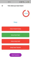 Flutter Irregular Verbs App - English Course App Source Code