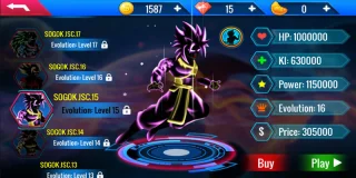 Shadow Goku Saiyan Battle