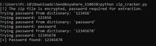 Zip File Cracker