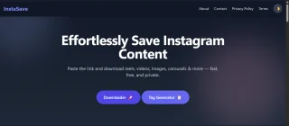 InstaSave - Instagram Downloader & Tag Gen PHP Script