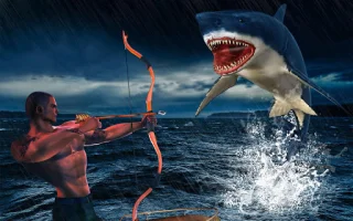 Shark Shooting in the Sea