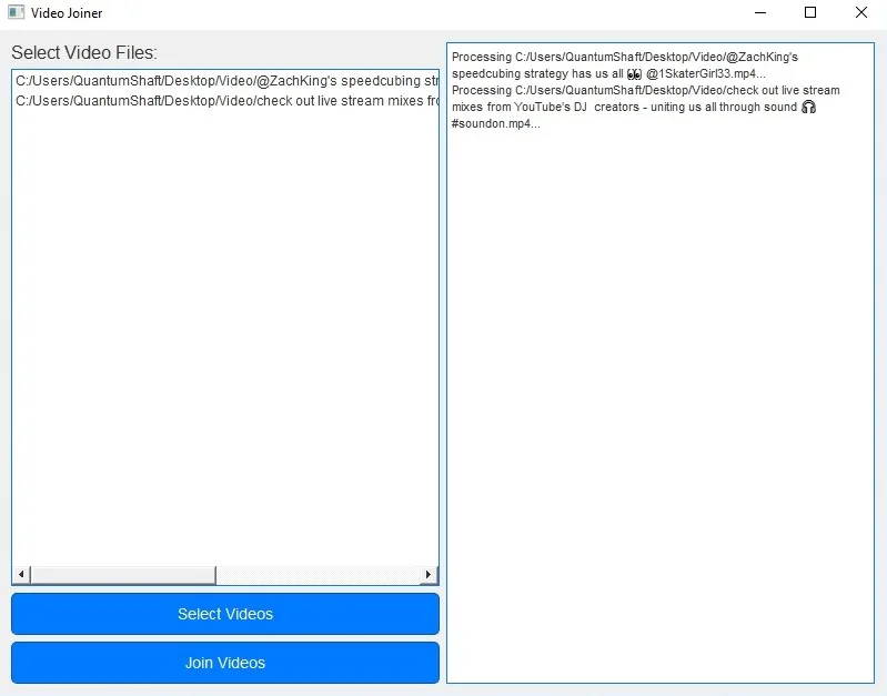 Unlimited Batch Video Joiner — screenshot 1