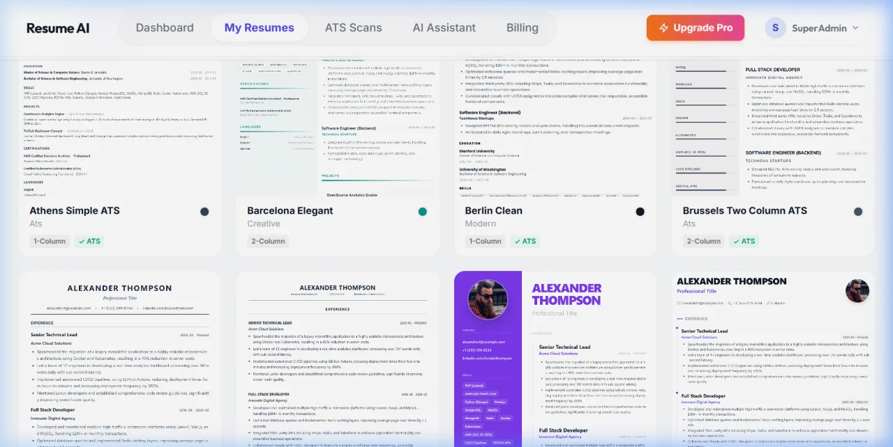 Resume AI the Ultimate AI-Powered Resume Builder & ATS Scanner (SaaS) — screenshot 8