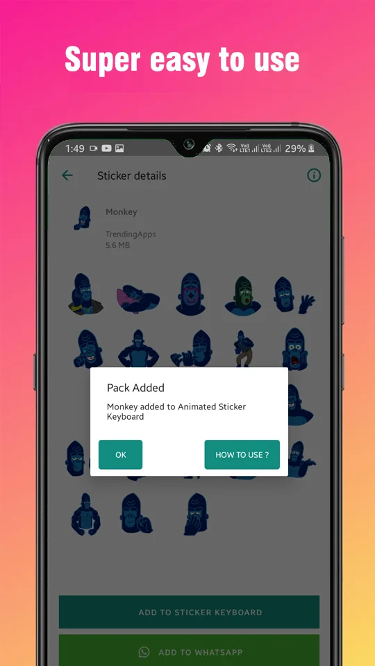 Animated Stickers for WhatsApp - WAStickerApps (Sticker Keyboard) Working Code — screenshot 2