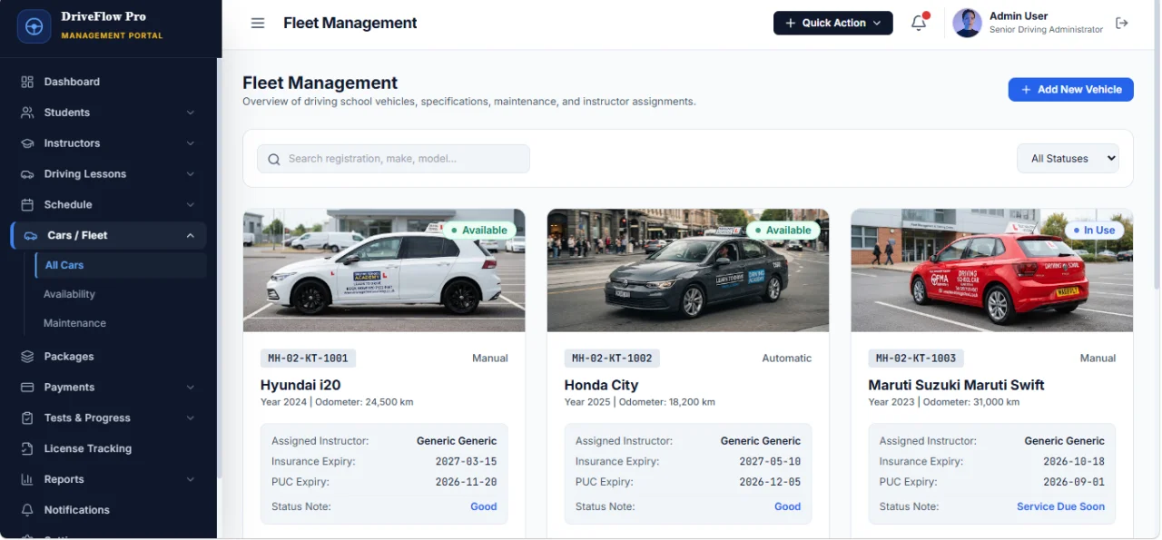 DriveFlow Pro - Driving School Management System — screenshot 5
