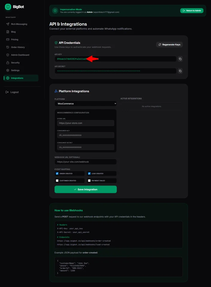 BigBot WhatsApp Email Marketing SaaS Script Code — screenshot 3