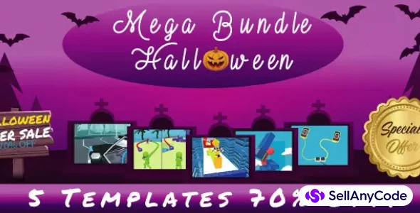 Casual Games Halloween Mega Unity Bundle: 5 Top Trending Games