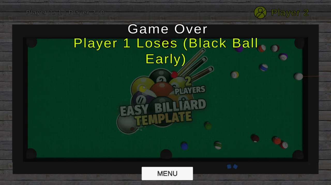 Easy 8 Ball Pool (Billiard) Template (PC/Mobile) — screenshot 7