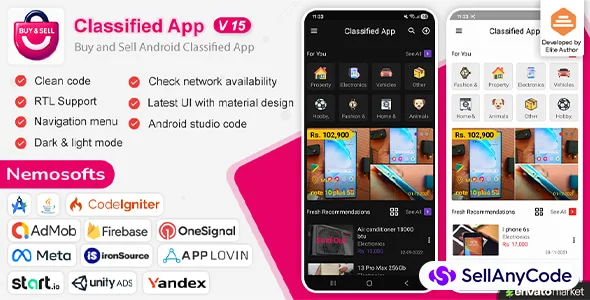 Buy & Sell Classified Android App with PHP Backend | Android 16 SDK 36