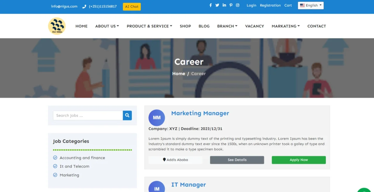 KingLit CMS Multipurpose Laravel Website CMS with AI Chat and File Manager — screenshot 5