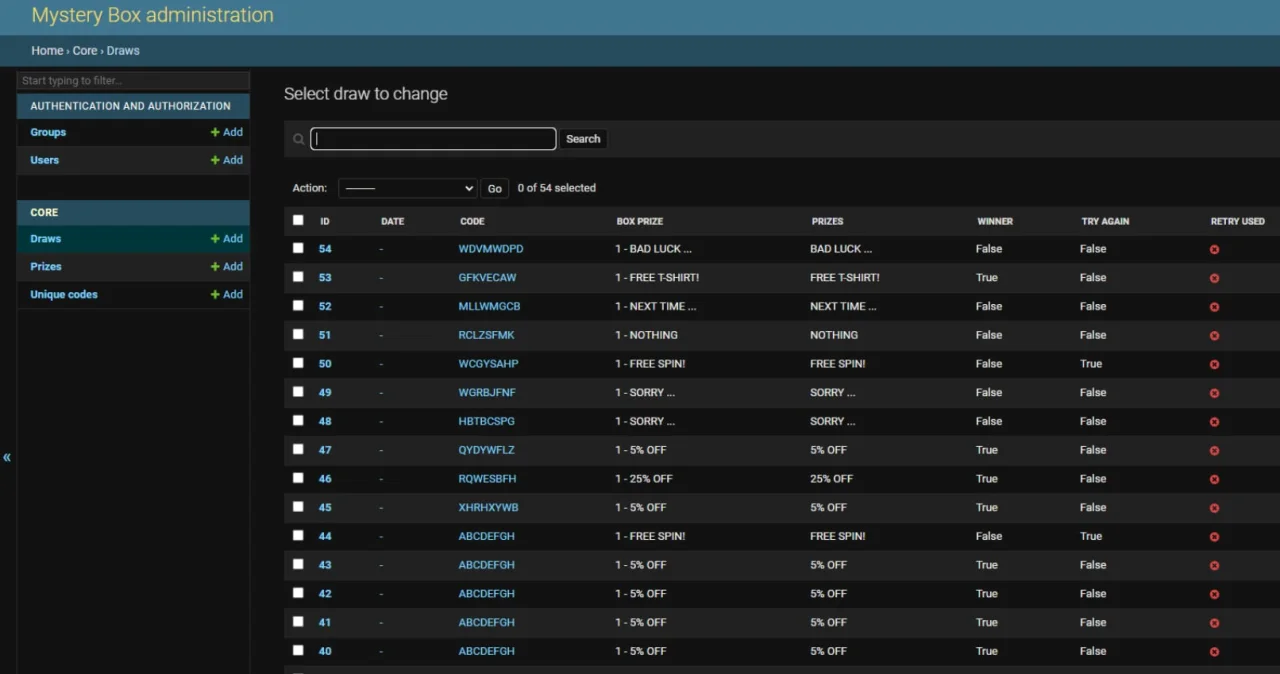 Mystery Box Challenge - Game WebApp - Source Code — screenshot 4