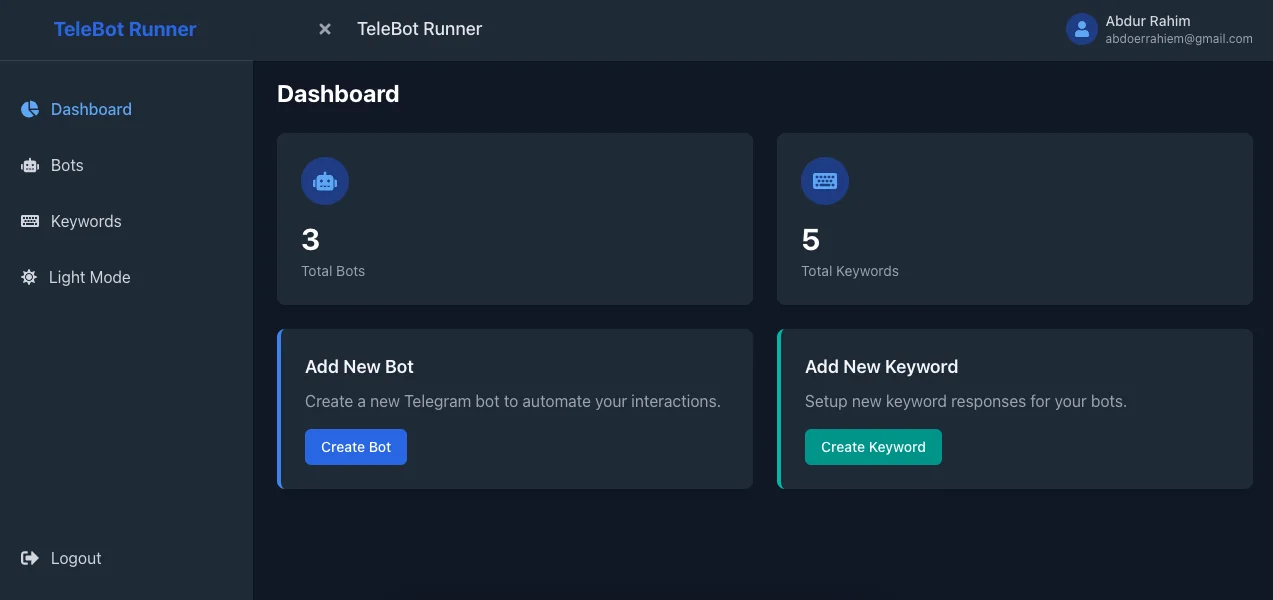 Telegram Bot - Node.js & React.js — screenshot 2