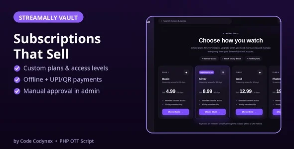StreamAlly Vault - OTT, Movies, TV Series & Live TV Streaming Platform | PHP Video Streaming Script — screenshot 3
