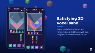 Voxel Sand: 3D Sand Sort Puzzle, Unity Game Template