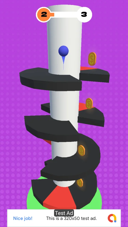 Helix Fall (Unity Game Template + AdMob Ads + GDPR Consent) — screenshot 4