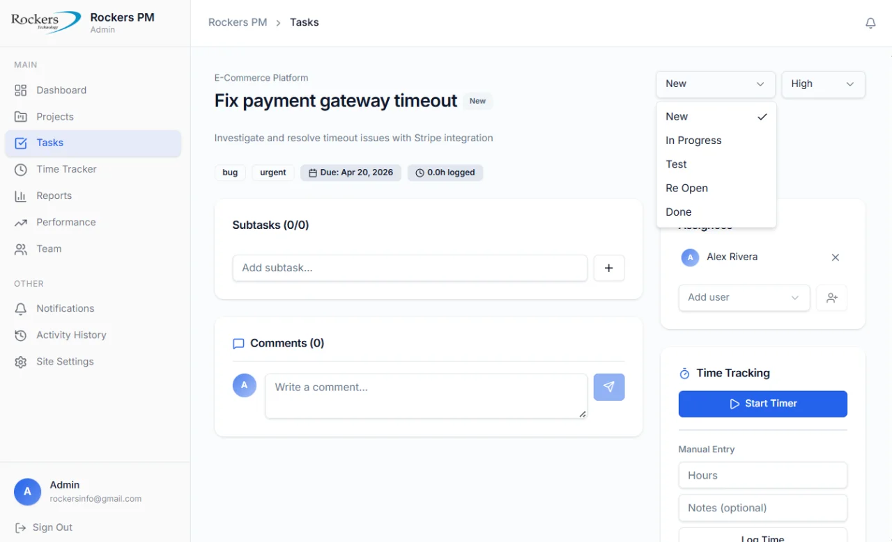 Taskflow: Project Management System — screenshot 3