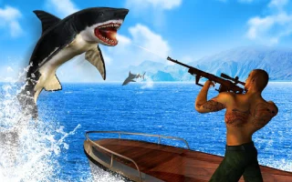 Shark Shooting in the Sea