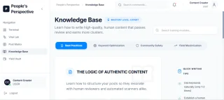 People's Perspective Community Writing & AI Data Platform