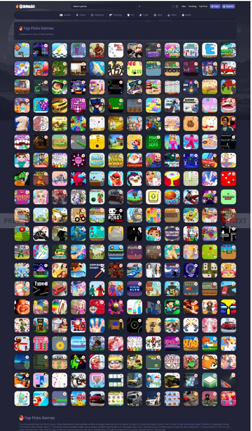Gamio Arcade HTML 5 Game Portal PHP Script — screenshot 10