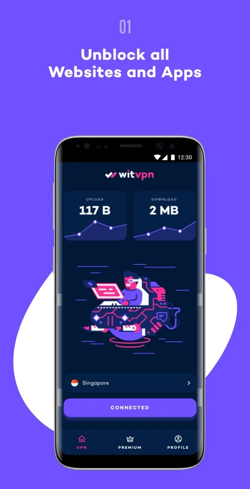 WitVPN - Super Fast, Secure, Stable & Free VPN Proxy for Android — screenshot 1